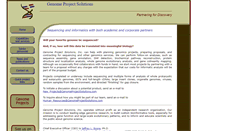 Desktop Screenshot of genomeprojectsolutions.com