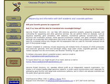 Tablet Screenshot of genomeprojectsolutions.com